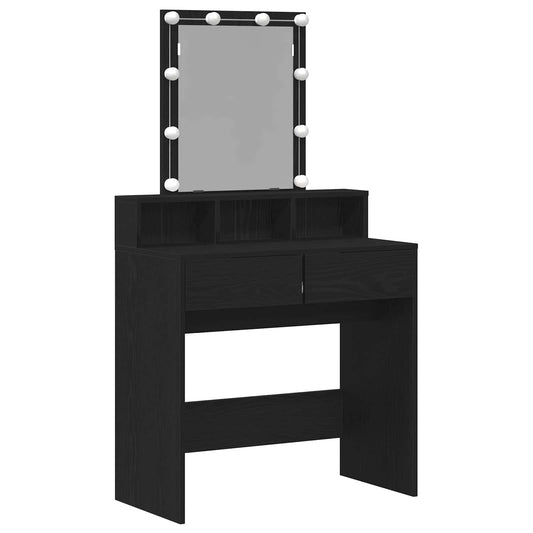 Dressing Table Black oak 80 x 41 x 144.5 cm Engineered Wood