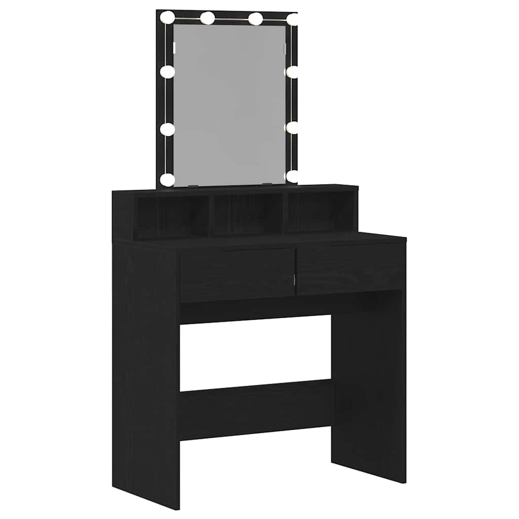 Dressing Table Black oak 80 x 41 x 144.5 cm Engineered wood