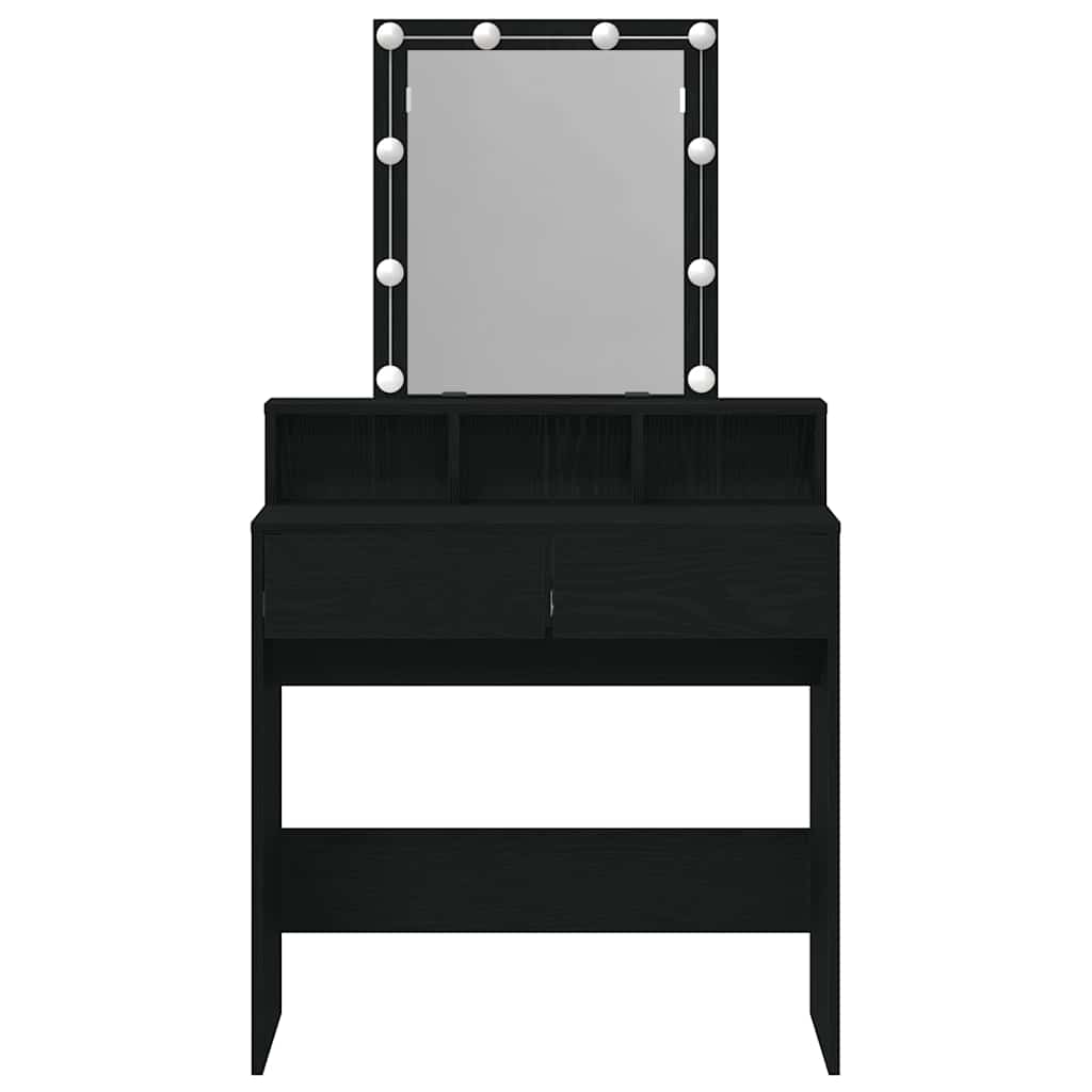 Dressing Table Black oak 80 x 41 x 144.5 cm Engineered wood