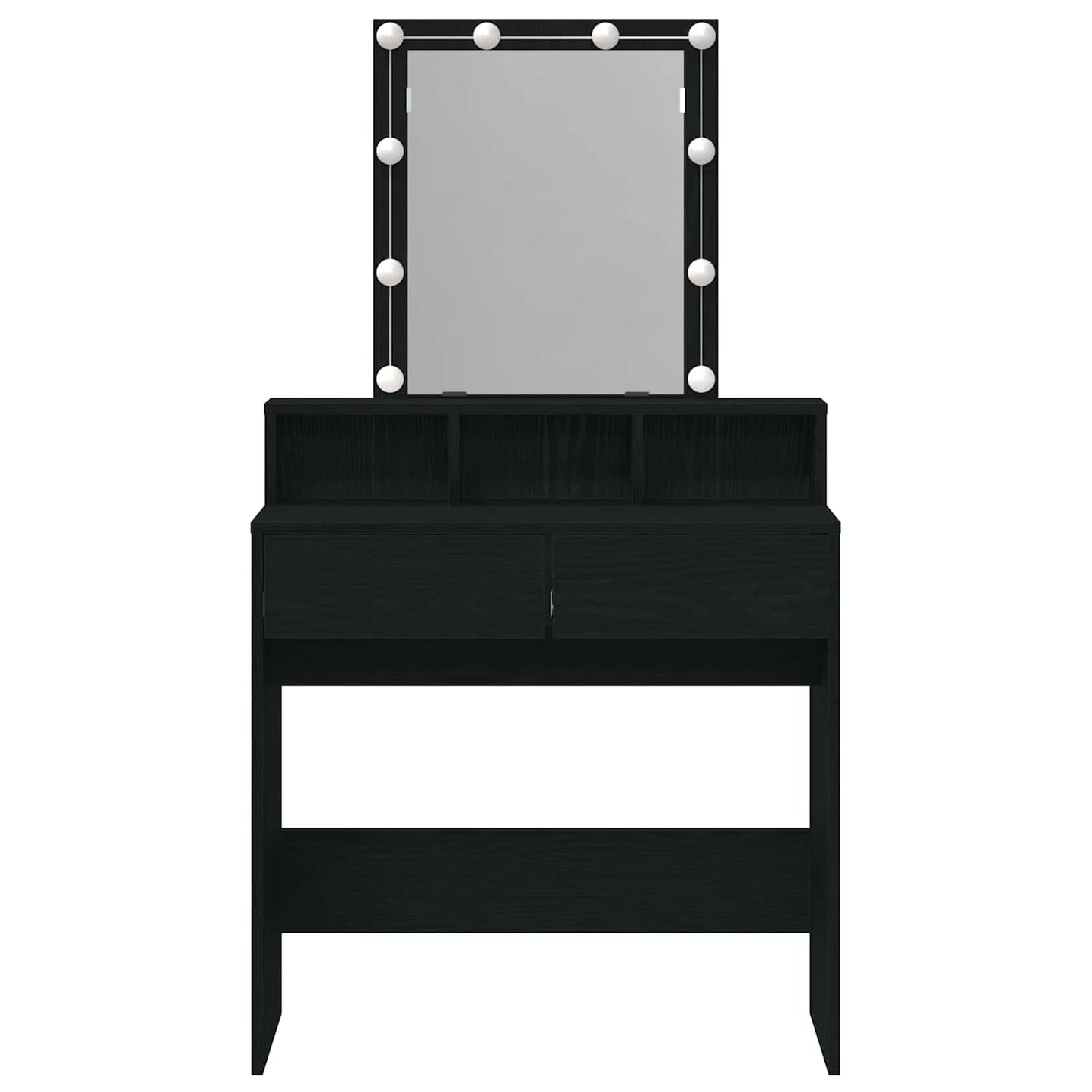 Dressing Table Black oak 80 x 41 x 144.5 cm Engineered wood