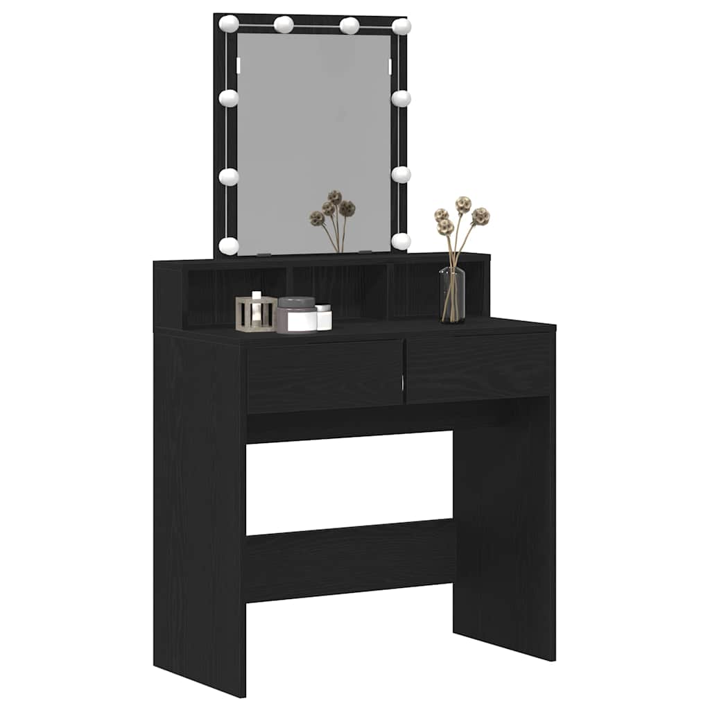 Dressing Table Black oak 80 x 41 x 144.5 cm Engineered wood