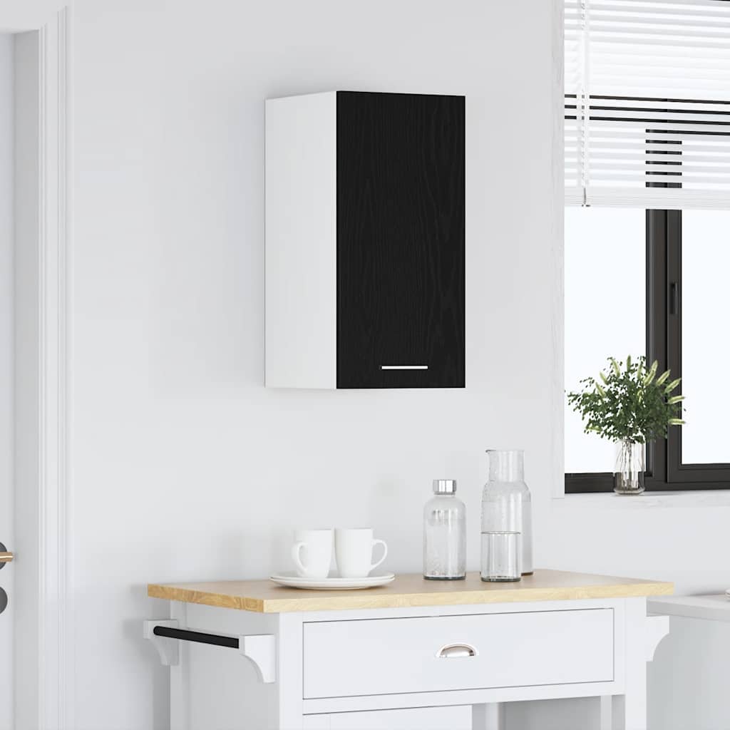 Hanging Cabinet Black Oak 30x31x60 cm Engineered Wood