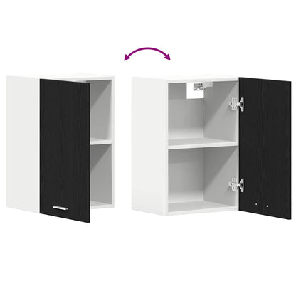 Hanging Cabinet Black Oak 40x31x60 cm Engineered Wood