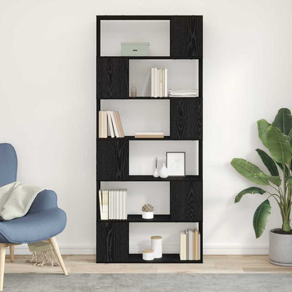 TV Cabinet Set Black 80 x 24 x 186 cm Engineered Wood