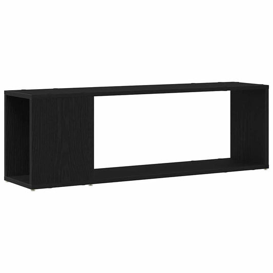 TV Cabinet Set 100 x 24 x 63 cm Black Engineered Wood