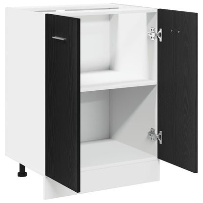 Bottom Cabinet Black Oak 60x46x81.5 cm Engineered Wood