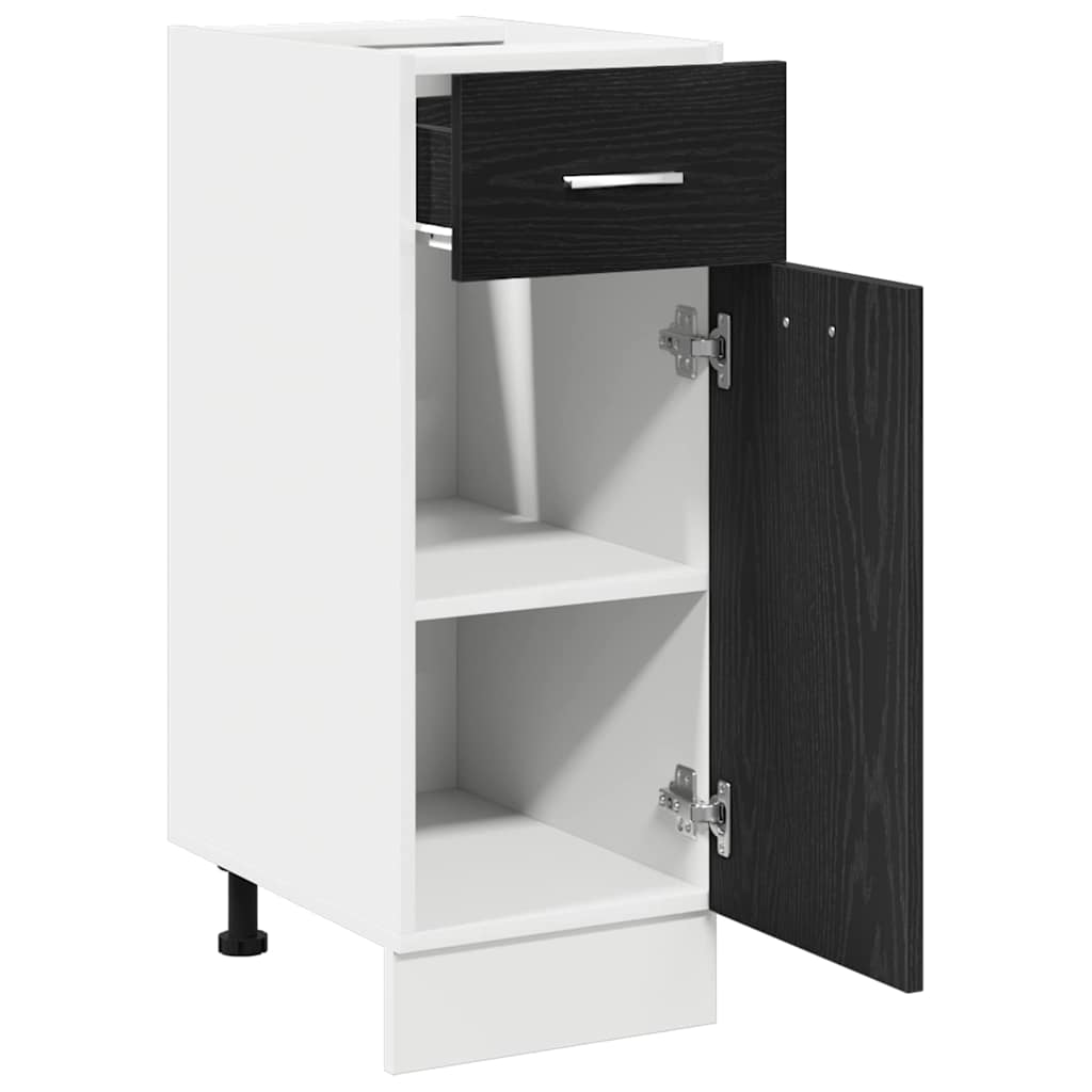 Drawer Bottom Cabinet with Drawer Black oak 30 x 46 x 81.5 cm