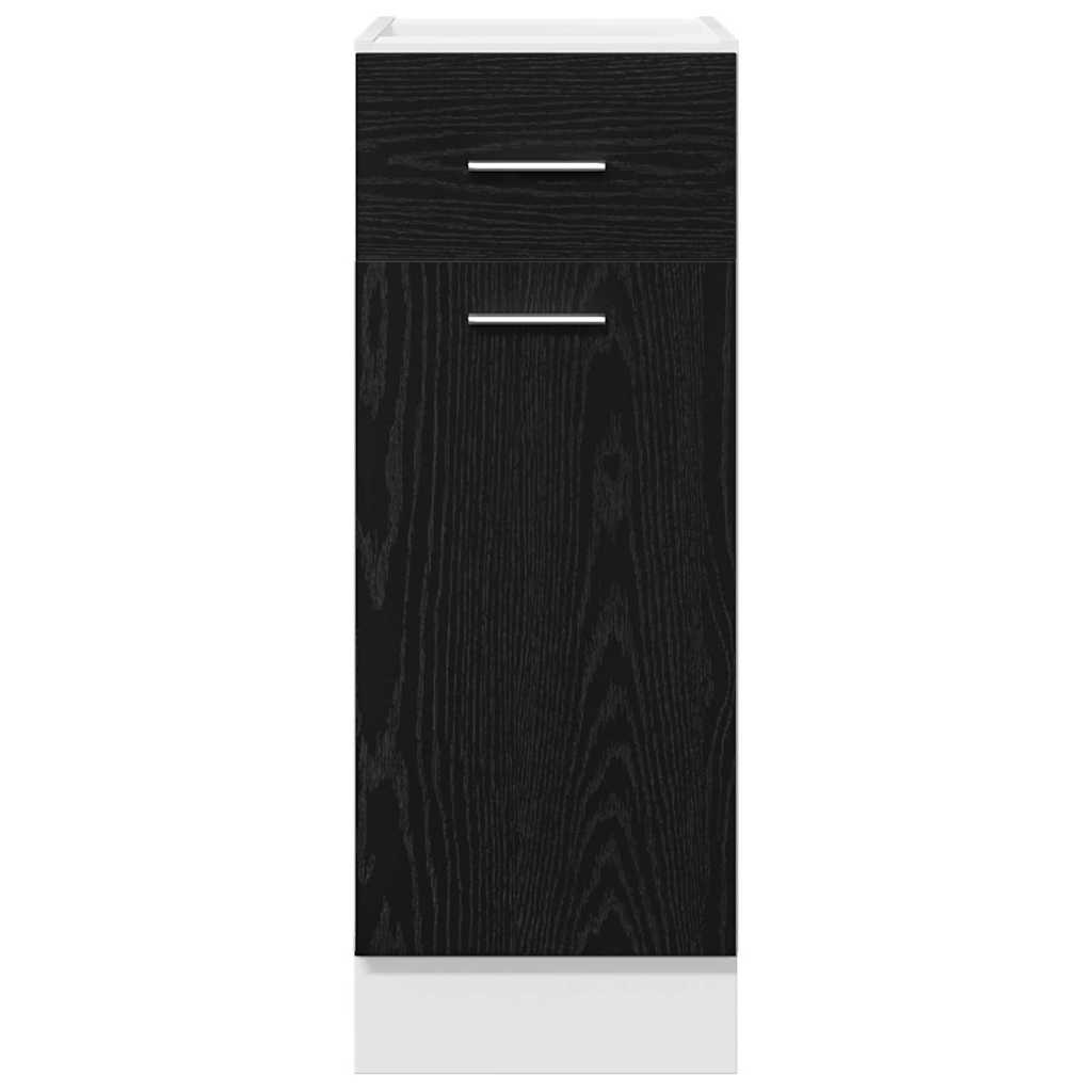 Drawer Bottom Cabinet with Drawer Black oak 30 x 46 x 81.5 cm