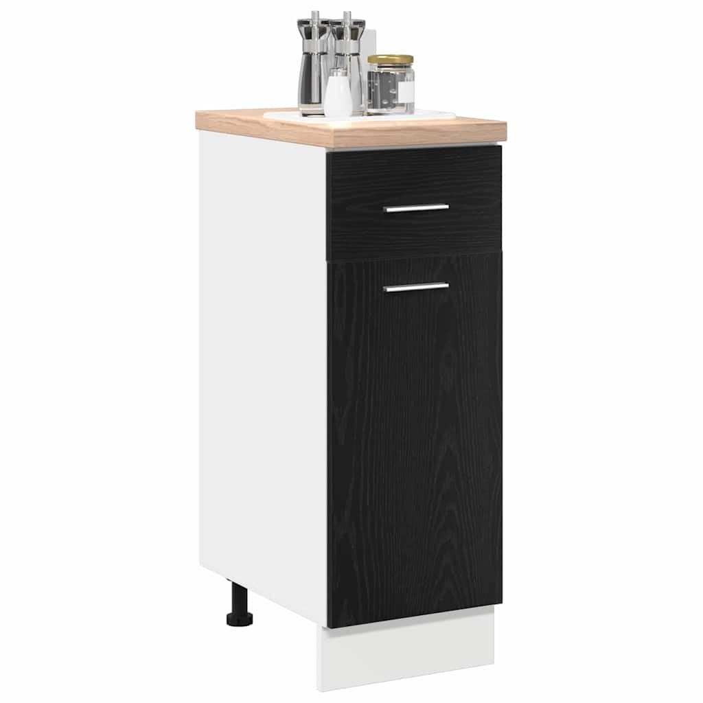 Drawer Bottom Cabinet with Drawer Black oak 30 x 46 x 81.5 cm