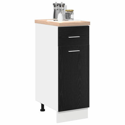 Drawer Bottom Cabinet with Drawer Black oak 30 x 46 x 81.5 cm