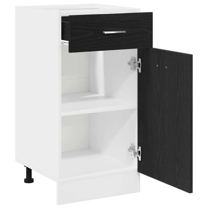 Drawer Bottom Cabinet with Drawer Black oak 40 x 46 x 81.5 cm