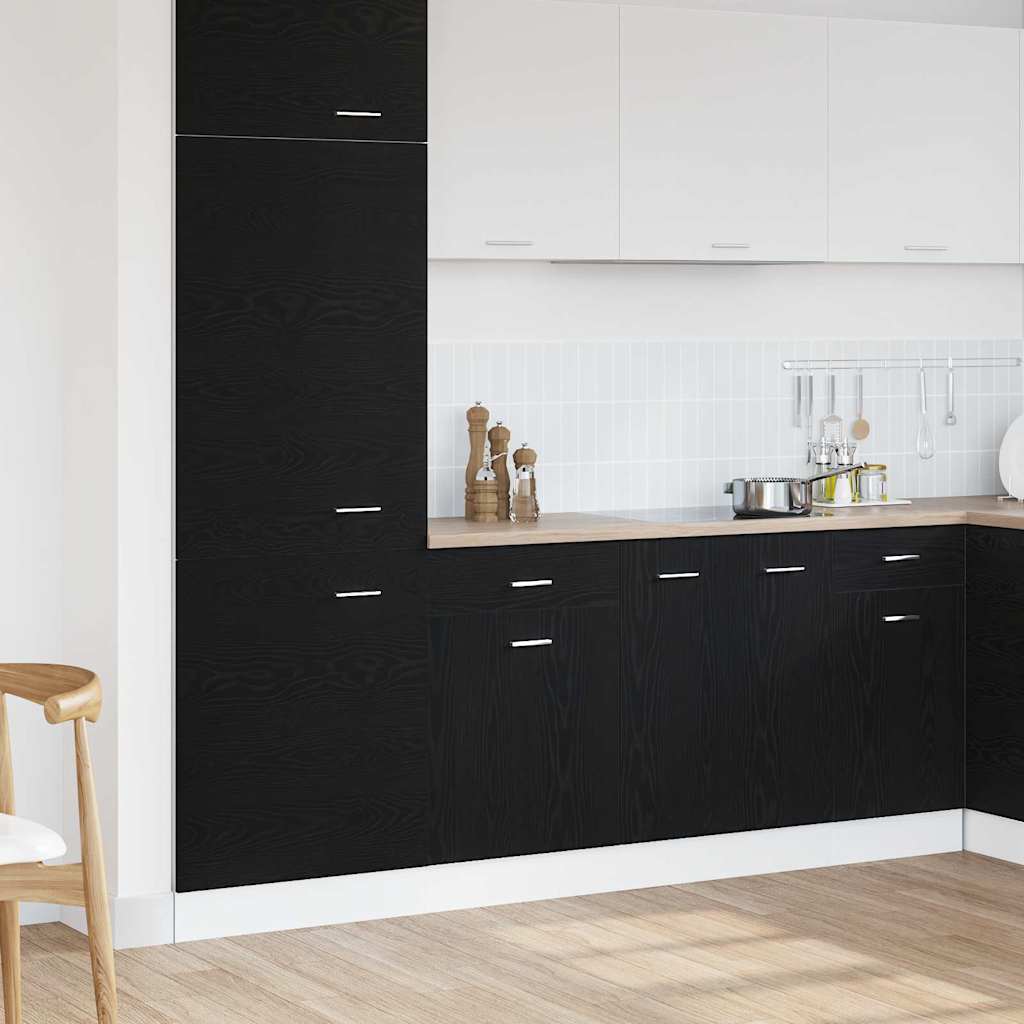 Drawer Cabinet Black oak 50 x 46 x 81.5 cm Engineered wood