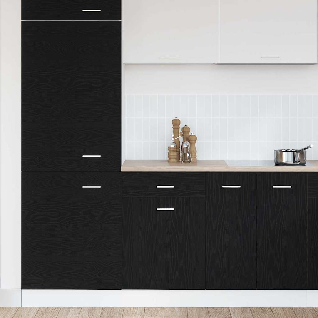 Drawer Cabinet Black oak 50 x 46 x 81.5 cm Engineered wood