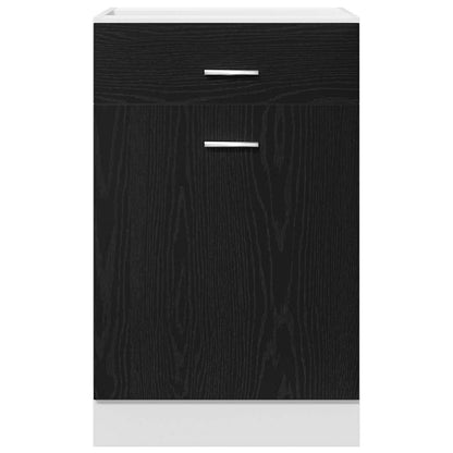 Drawer Cabinet Black oak 50 x 46 x 81.5 cm Engineered wood