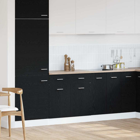 Hanging Cabinet Black Oak 80 x 46 x 81.5 cm Engineered Wood