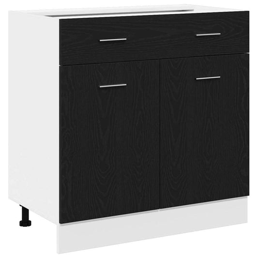 Hanging Cabinet Black Oak 80 x 46 x 81.5 cm Engineered Wood