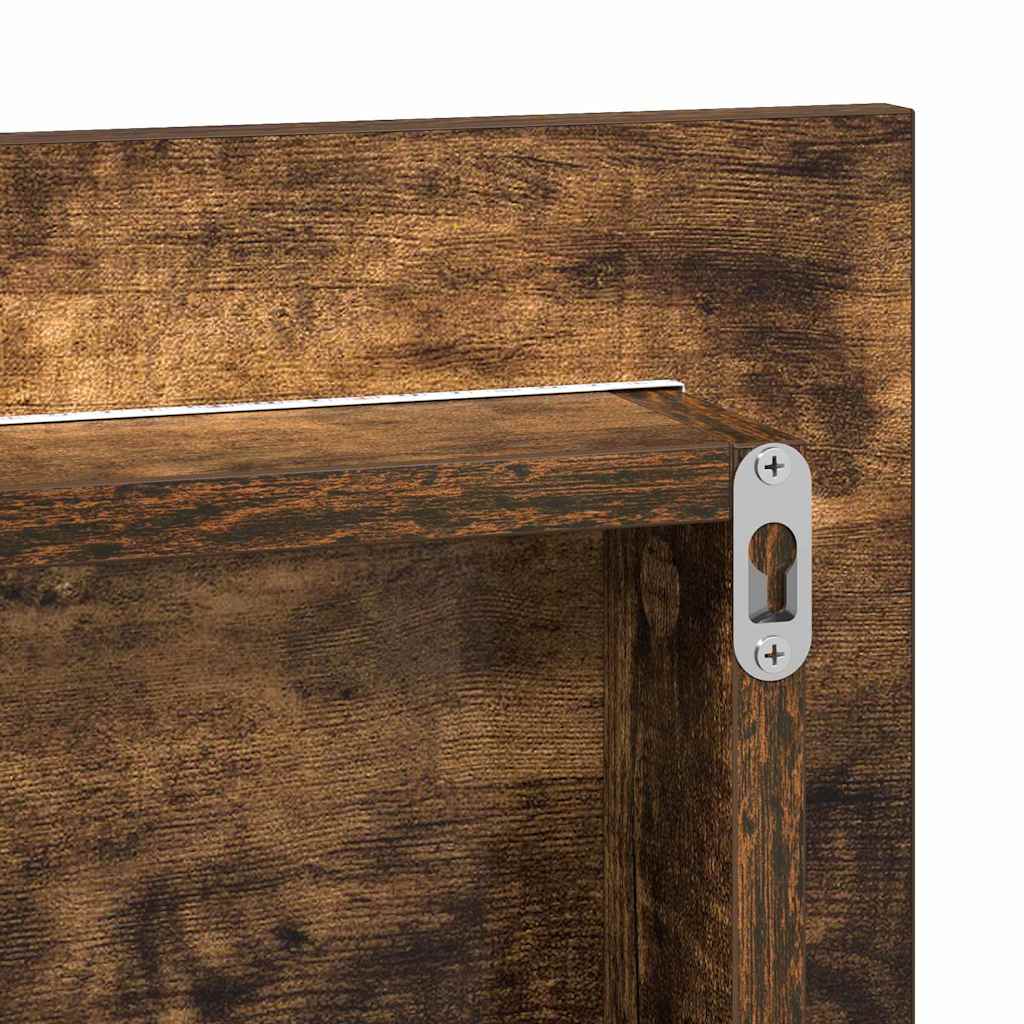 Mirror Wall-mounted Brown 80 x 37 cm Glass and Engineered Wood
