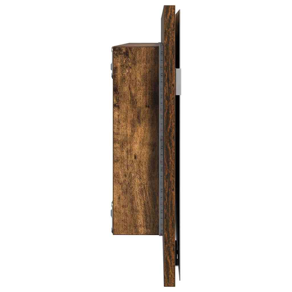 Mirror Wall-mounted Brown 80 x 37 cm Glass and Engineered Wood