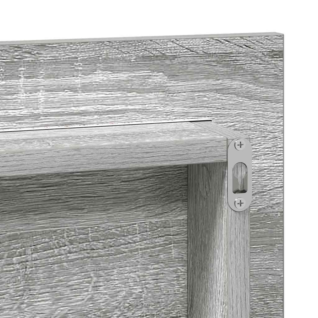 Mirror High grey sonoma 80 x 37 cm Glass and Engineered Wood