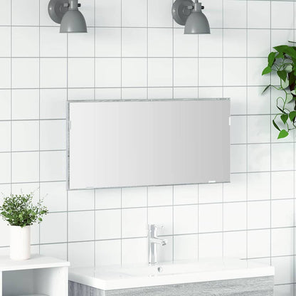Mirror High grey sonoma 80 x 37 cm Glass and Engineered Wood