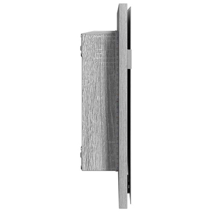 Mirror High grey sonoma 80 x 37 cm Glass and Engineered Wood