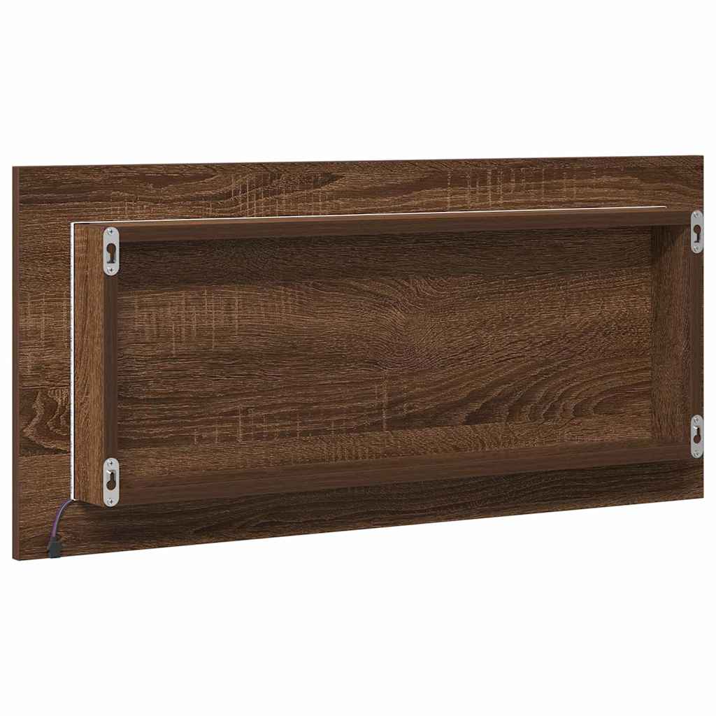 Mirror Brown oak 80 x 37 cm Glass and Engineered Wood