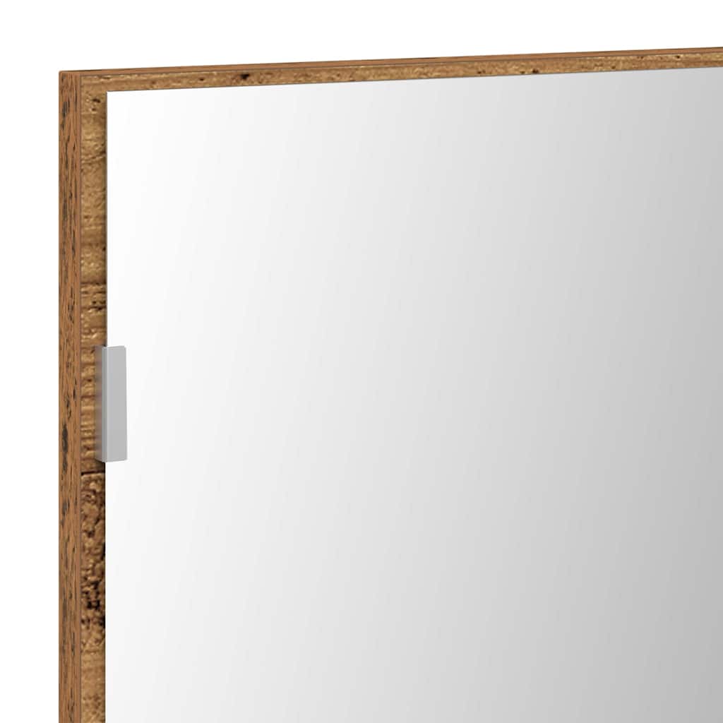 Mirror Old wood 80 x 37 cm Glass and Engineered Wood