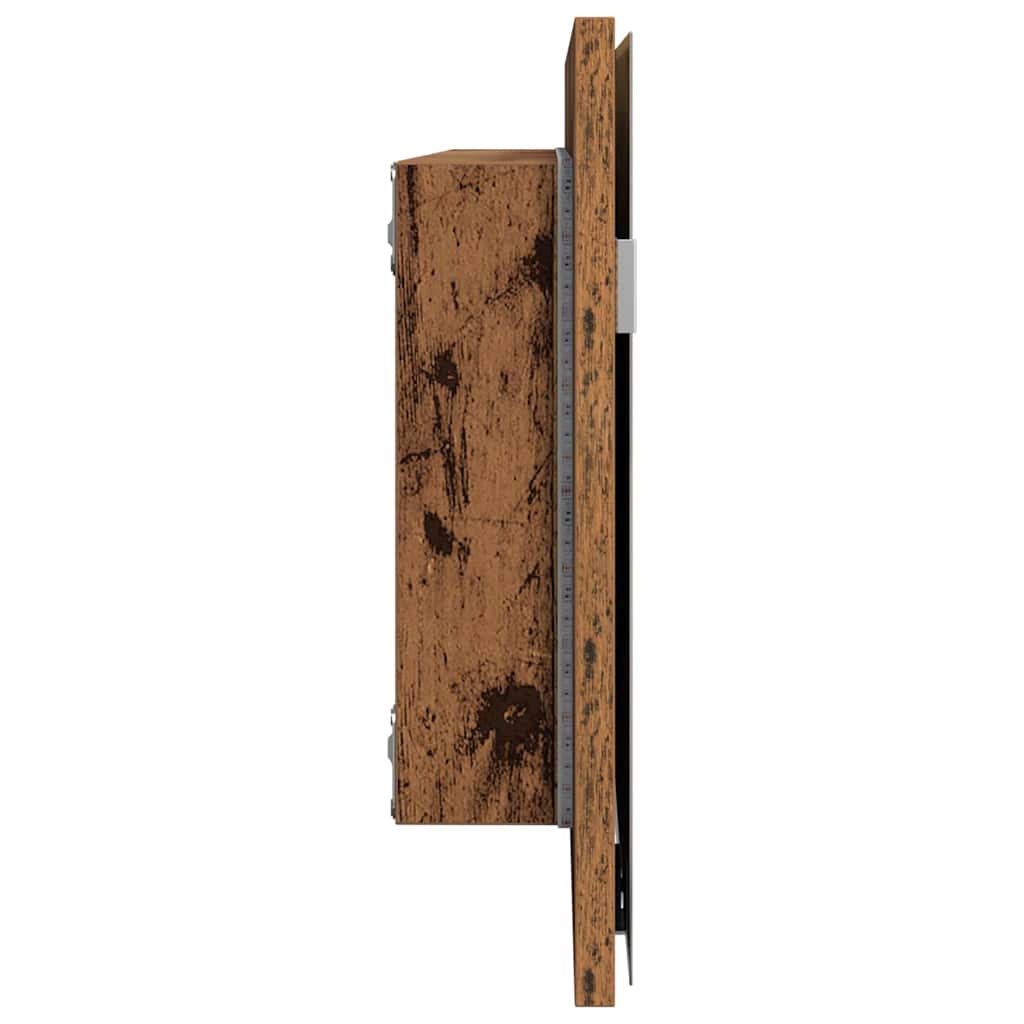 Mirror Old wood 80 x 37 cm Glass and Engineered Wood