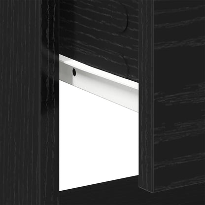 Nightstand Black Oak 45 x 34 x 44 cm Engineered Wood