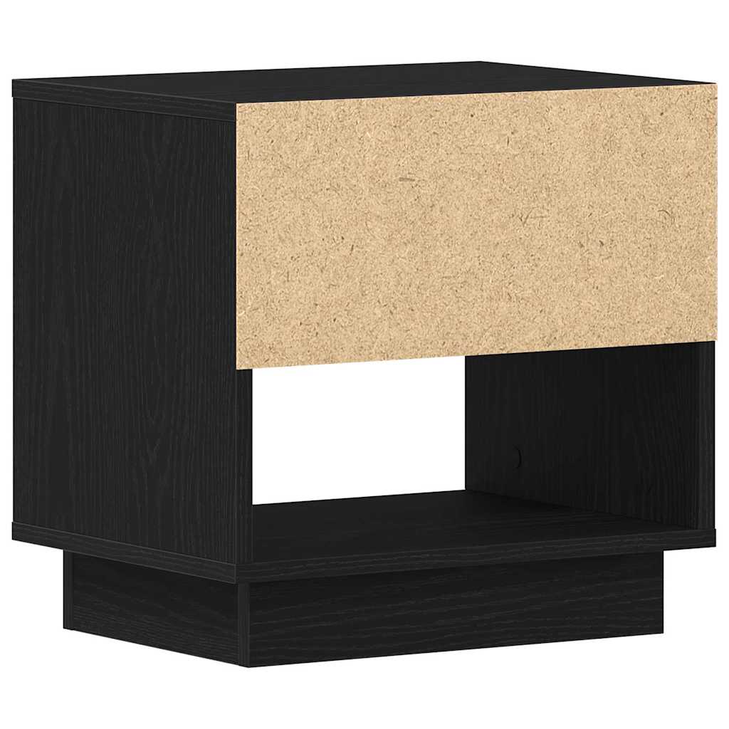 Nightstand Black Oak 45 x 34 x 44 cm Engineered Wood