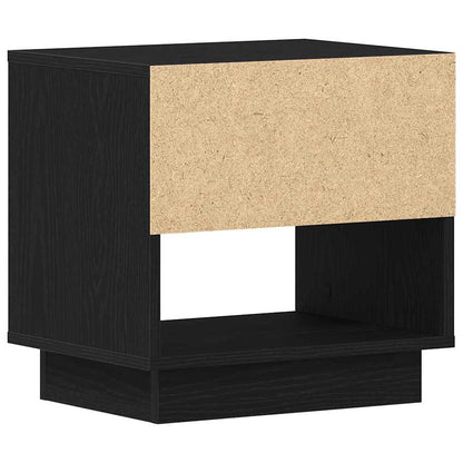 Nightstand Black Oak 45 x 34 x 44 cm Engineered Wood