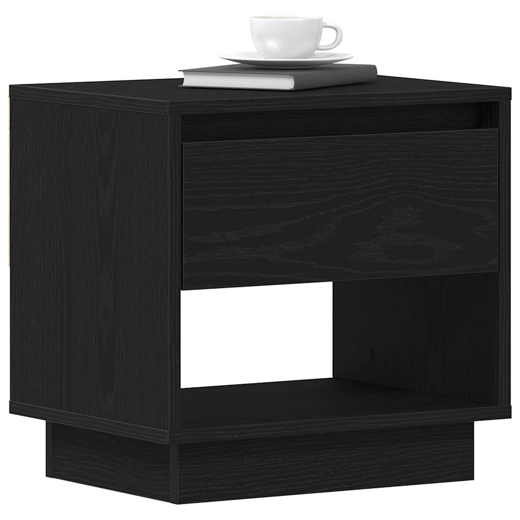 Nightstand Black Oak 45 x 34 x 44 cm Engineered Wood