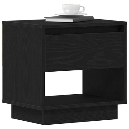 Nightstand Black Oak 45 x 34 x 44 cm Engineered Wood