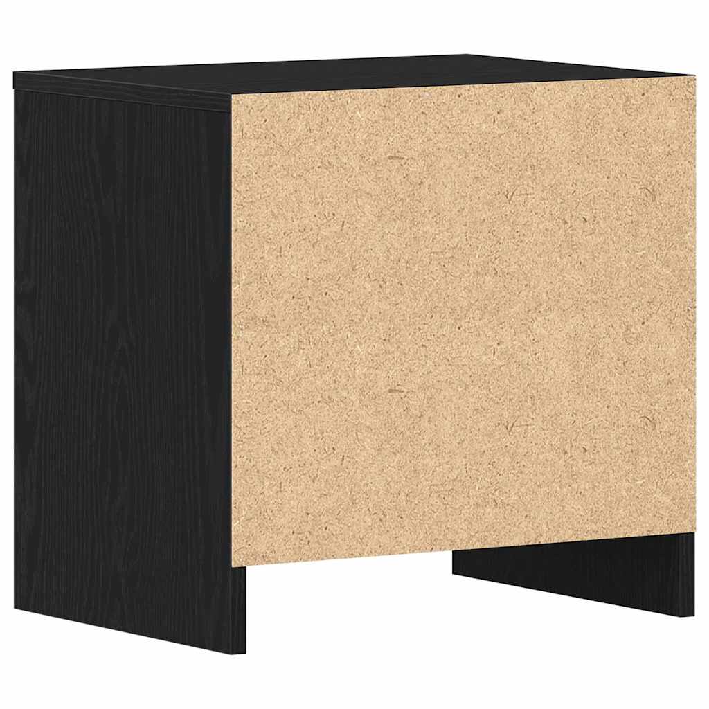 Bedside Cabinet Black Oak 45 x 34 x 44.5 cm Engineered Wood