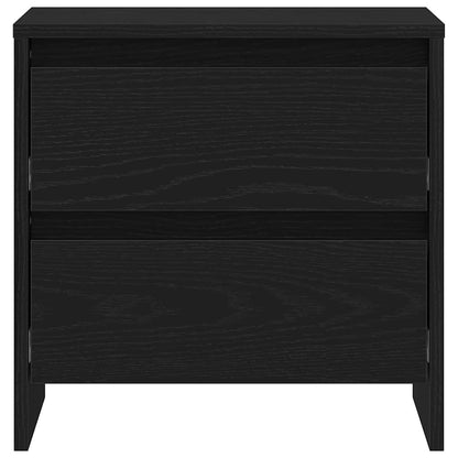 Bedside Cabinet Black Oak 45 x 34 x 44.5 cm Engineered Wood