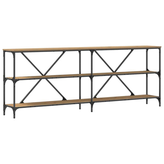 Console Table with Shelf Other Artisan oak 200 x 30 x 75 cm