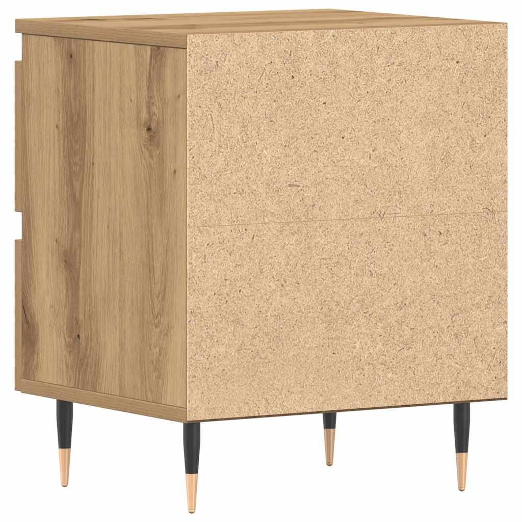 Bedside Cabinet with Drawer 2 pcs Artisan Oak 40 x 35 x 50 cm