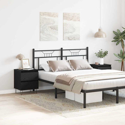 Bedside Cabinet 2 pcs Black oak 40 x 35 x 50 cm Engineered wood