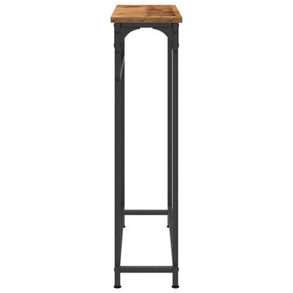 Console Table with Shelf Old Wood 75 x 19.5 x 75 cm