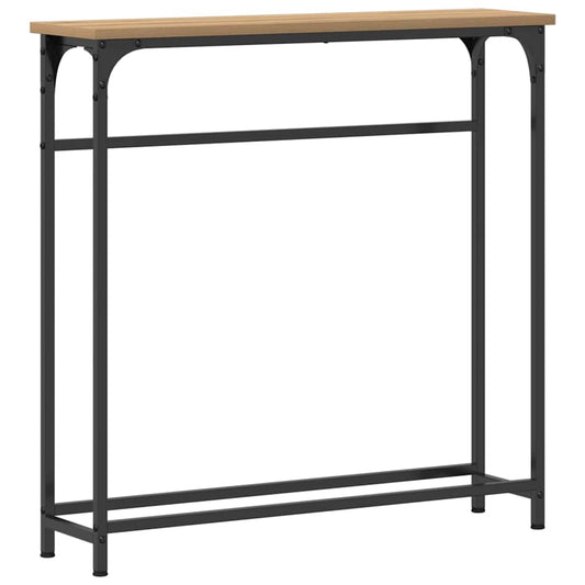 Console Table with Shelf Artisan oak 75 x 19.5 x 75 cm