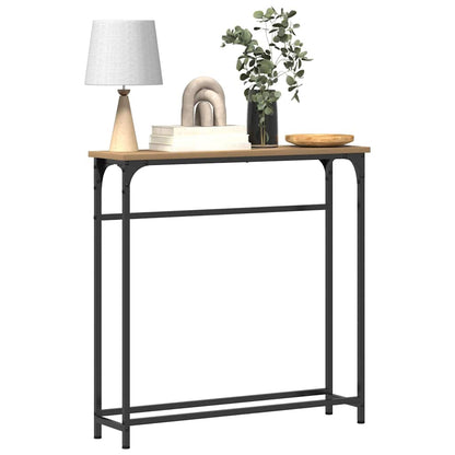 Console Table with Shelf Artisan oak 75 x 19.5 x 75 cm