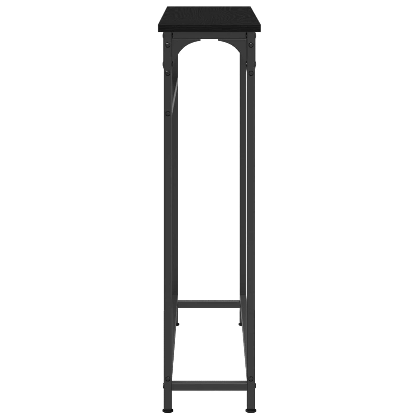 Console Table Black Oak 75 x 19.5 x 75 cm Engineered Wood