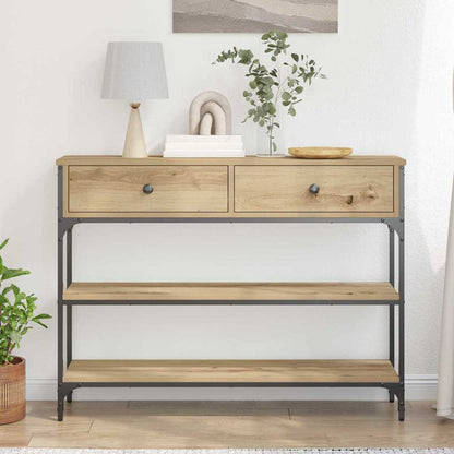 Console Table with Drawer Artisan oak 100 x 25 x 75 cm