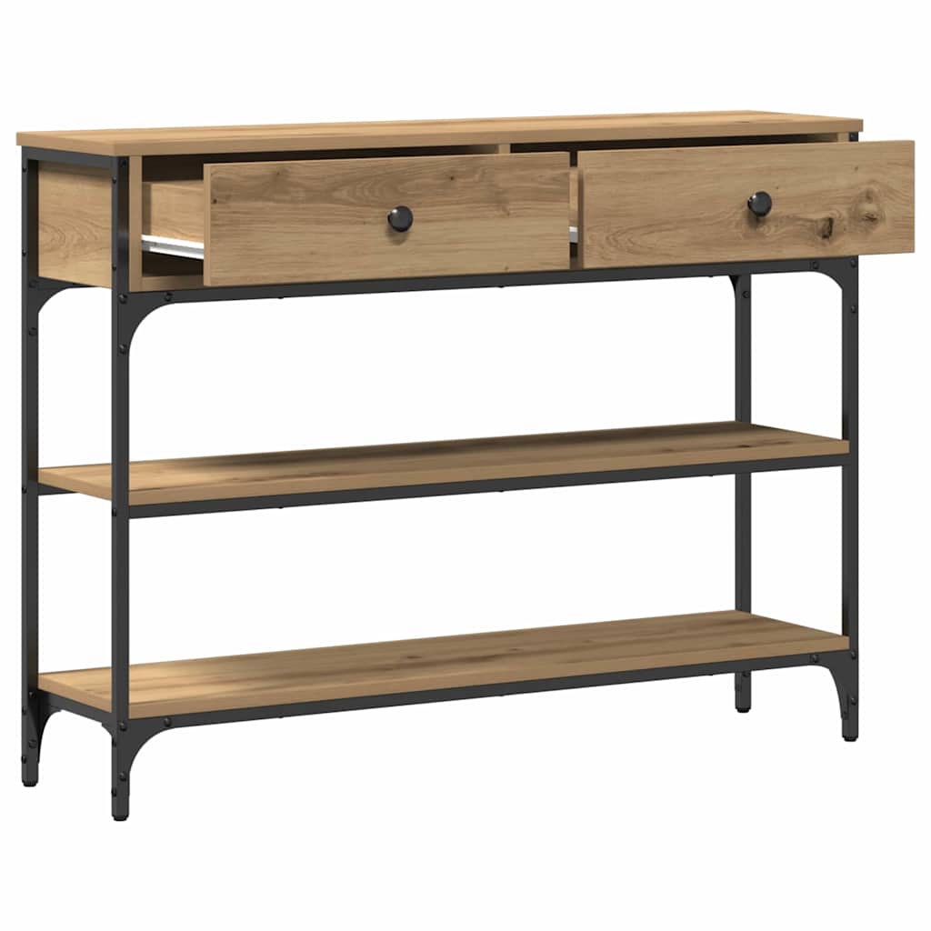 Console Table with Drawer Artisan oak 100 x 25 x 75 cm