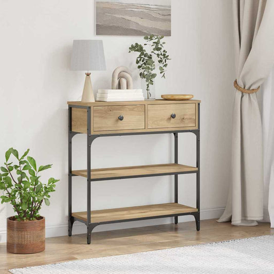 Console Table with Drawer Artisan oak 72.5 x 25 x 75 cm
