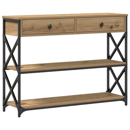 Console Table with Drawer Artisan oak 100 x 28 x 75 cm
