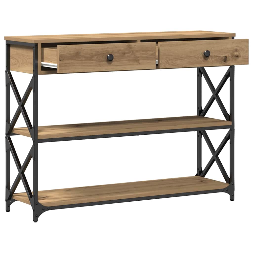 Console Table with Drawer Artisan oak 100 x 28 x 75 cm