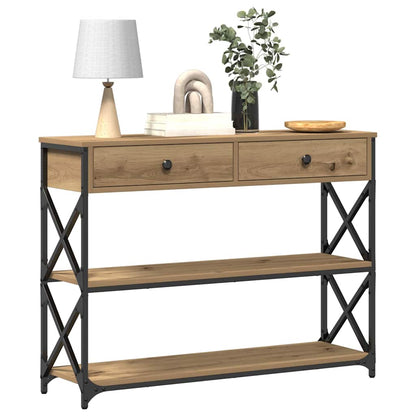 Console Table with Drawer Artisan oak 100 x 28 x 75 cm