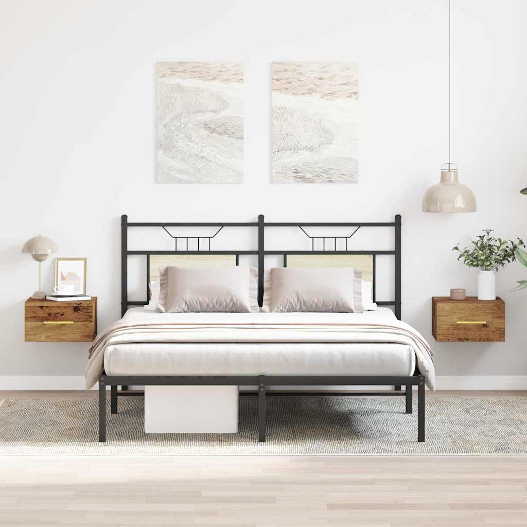 Bedside Cabinet 2 pcs Old wood 35 x 35 x 20 cm Engineered Wood