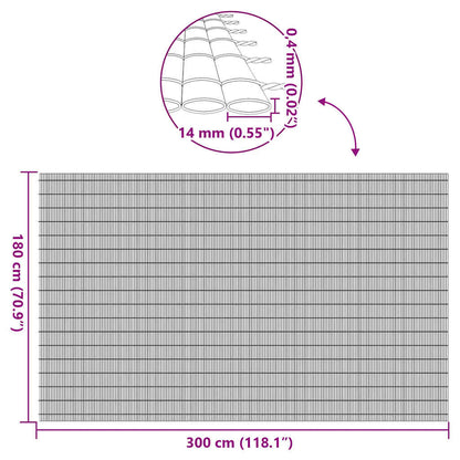 Garden Fence Double-Sided Grey 1,8x3 m PVC